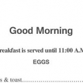 breakfast menu